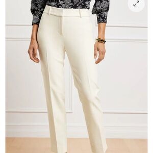 Talbots Cream Hampshire Straight Pants LINED